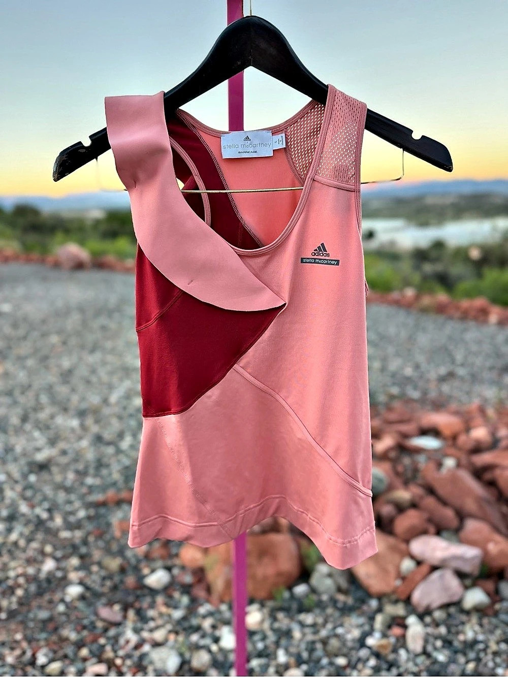 Adidas Stella McCartney Barricade Tennis Tank Pink Mesh S 2014 AD4001 Rare Sport